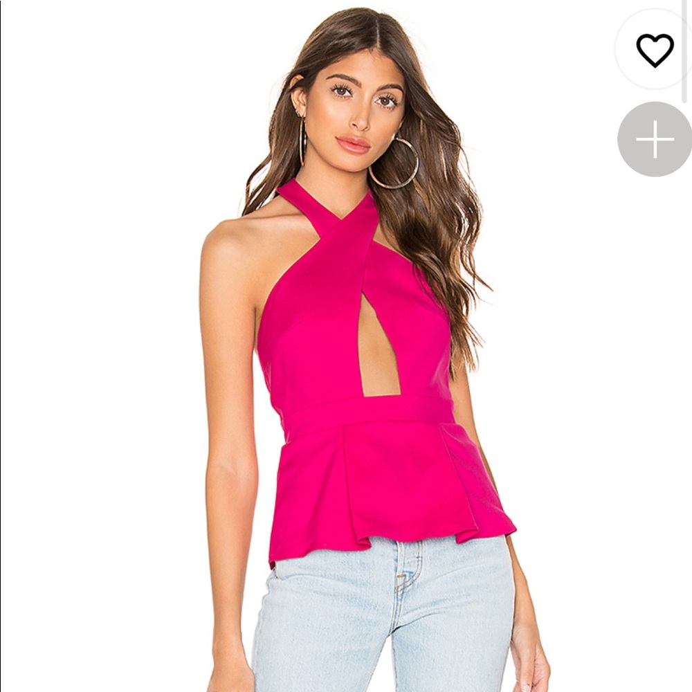 Superdown Peplum Cut Out Revolve Top